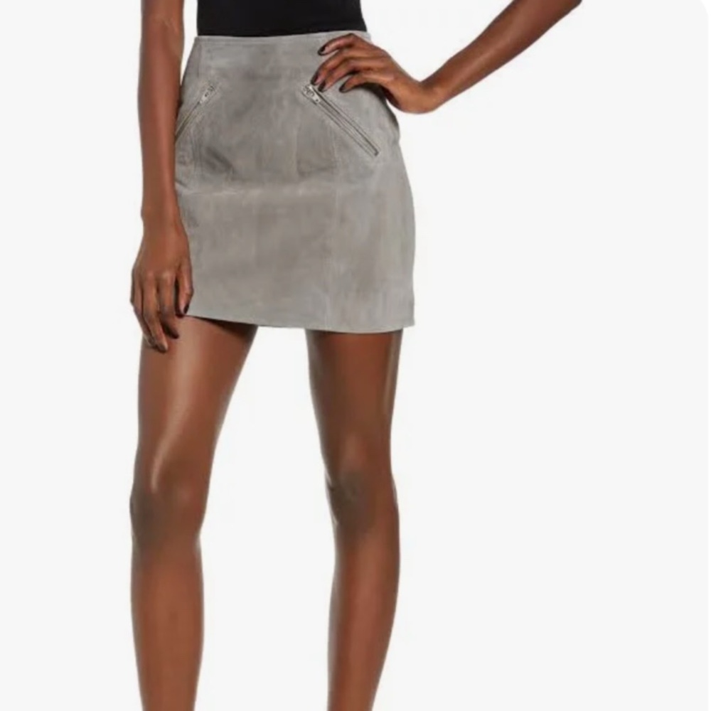 Blank NYC suede mini skirt, gray, size 30, great condition